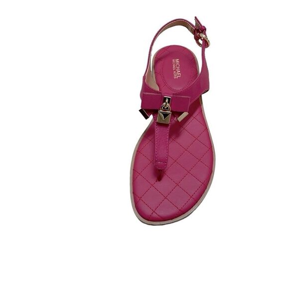 🌟NEW🌟Michael Kors🌟Pink Bow Logo Flip-flops - Picture 1 of 3